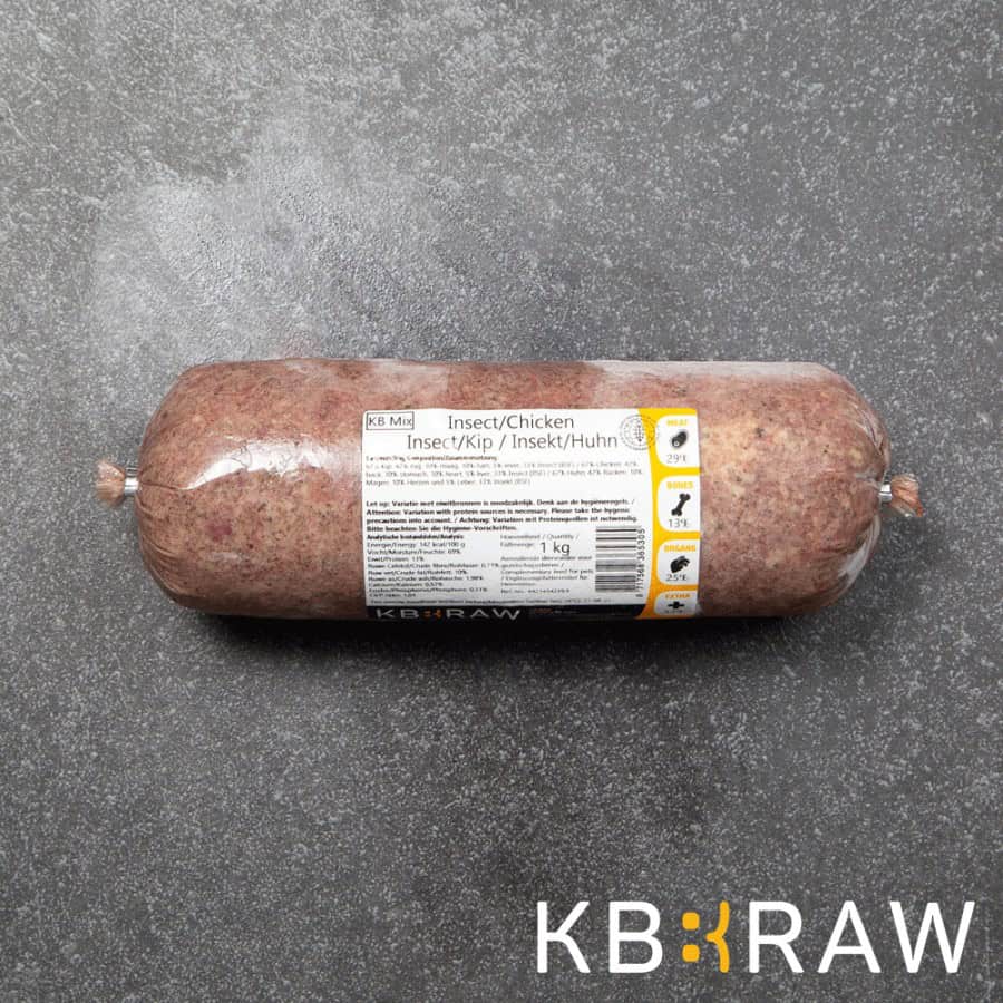 KB raw Kiezebrink Insect kip KVV mix - Floris Vlees