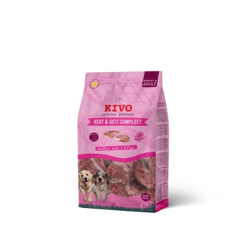 Kivo Hert en Geit Portie verpakking nuggets vlees voor hond bestellen