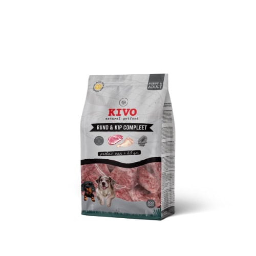 Kivo rund kip portie verpakking nuggets Rund en Kip